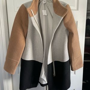 J CREW Colorblock City coat